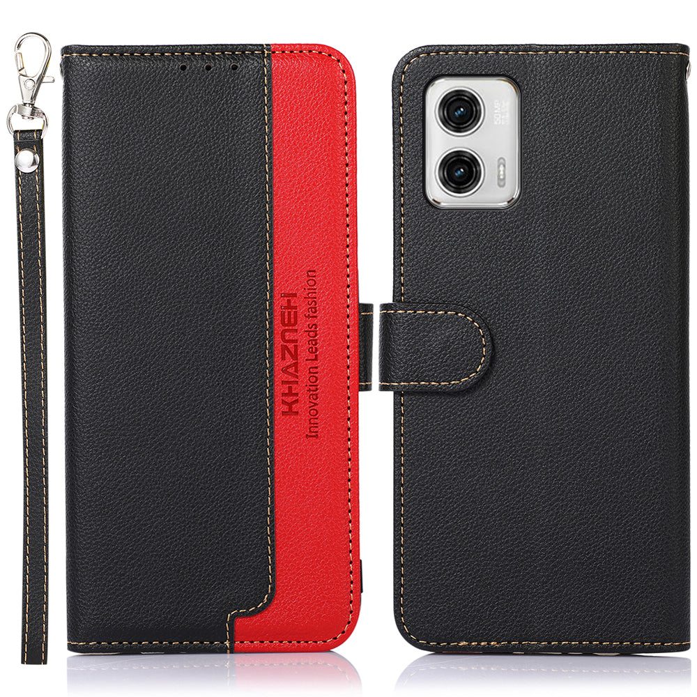 KHAZNEH For Motorola Moto G73 5G RFID Blocking Phone Case Litchi Texture Stand Wallet Phone Leather Cover KHAZNEH For Motorola Moto G73 5G RFID Blocking Phone Case Litchi Texture Stand Wallet Phone Leather Cover